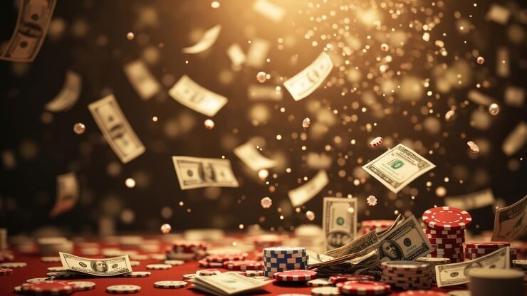 Live casino table with multiple players